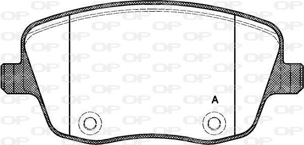 OPEN PARTS stabdžių trinkelių rinkinys, diskinis stabdys BPA0775.00